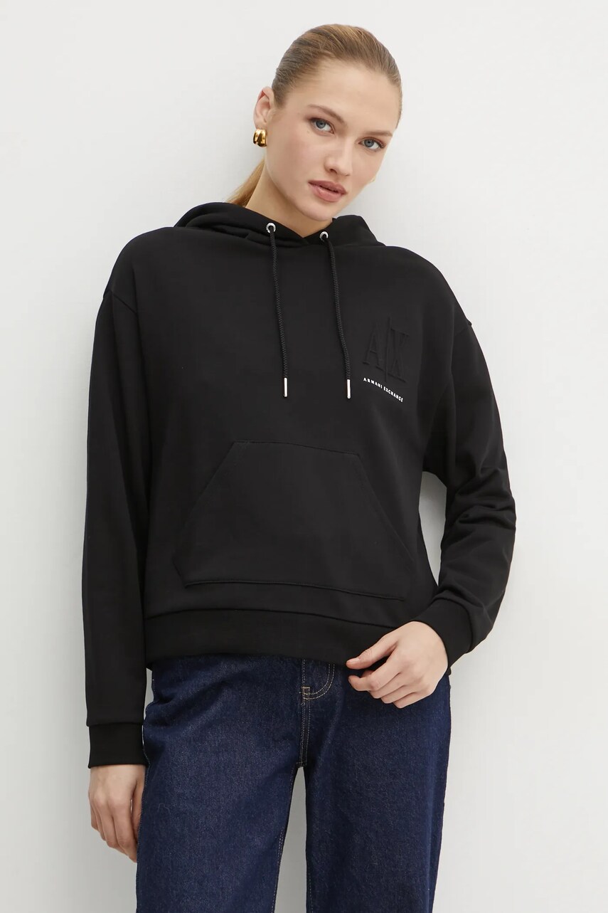 Памучен суичър Armani Exchange дамски в черно с изчистен дизайн 8NYM23 YJ68Z NOS, Черен
Памучен суичър Armani Exchange дамски в черно с изчистен дизайн 8NYM23 YJ68Z NOS, Черен