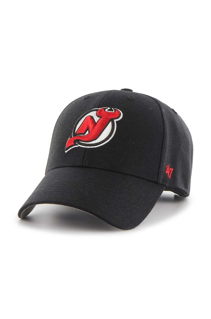 Памучна шапка с козирка 47 brand NHL New Jersey Devils в черно с апликация H-MVP11WBV-BK, Черен
Памучна шапка с козирка 47 brand NHL New Jersey Devils в черно с апликация H-MVP11WBV-BK, Черен
