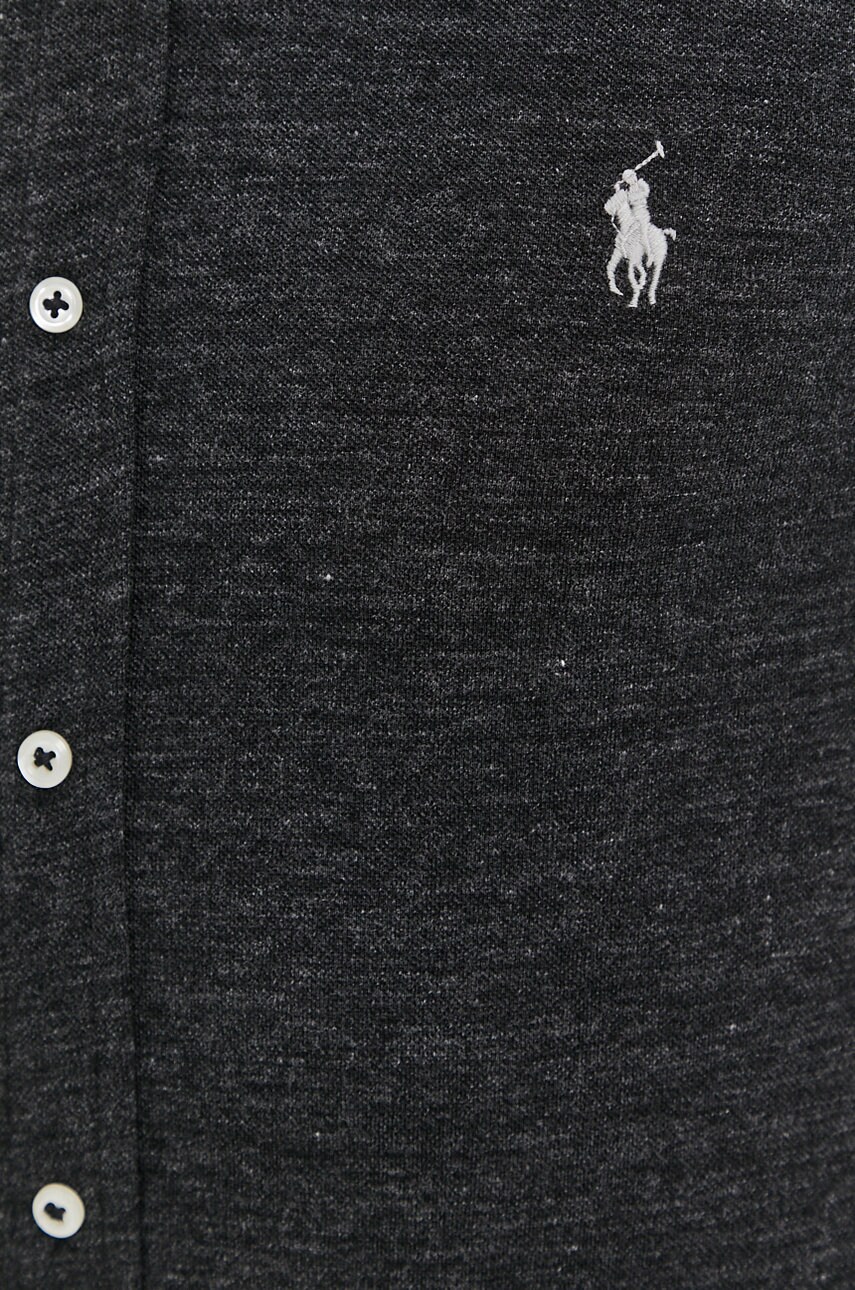Хлопковая рубашка Polo Ralph Lauren мужская цвет чёрный regular воротник button-down
Хлопковая рубашка Polo Ralph Lauren мужская цвет чёрный regular воротник button-down