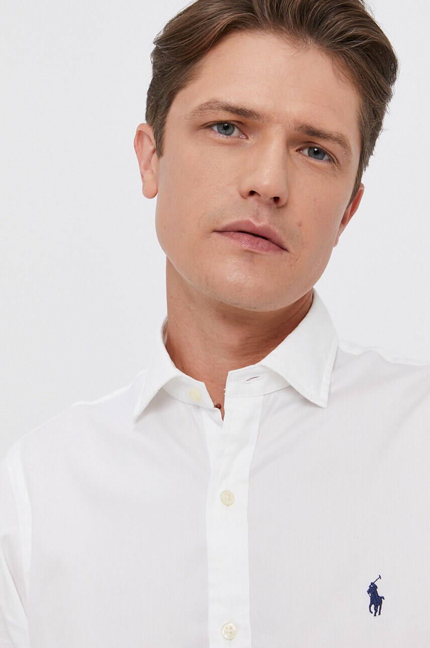 Хлопковая рубашка Polo Ralph Lauren мужская цвет белый slim итальянский воротник
Хлопковая рубашка Polo Ralph Lauren мужская цвет белый slim итальянский воротник