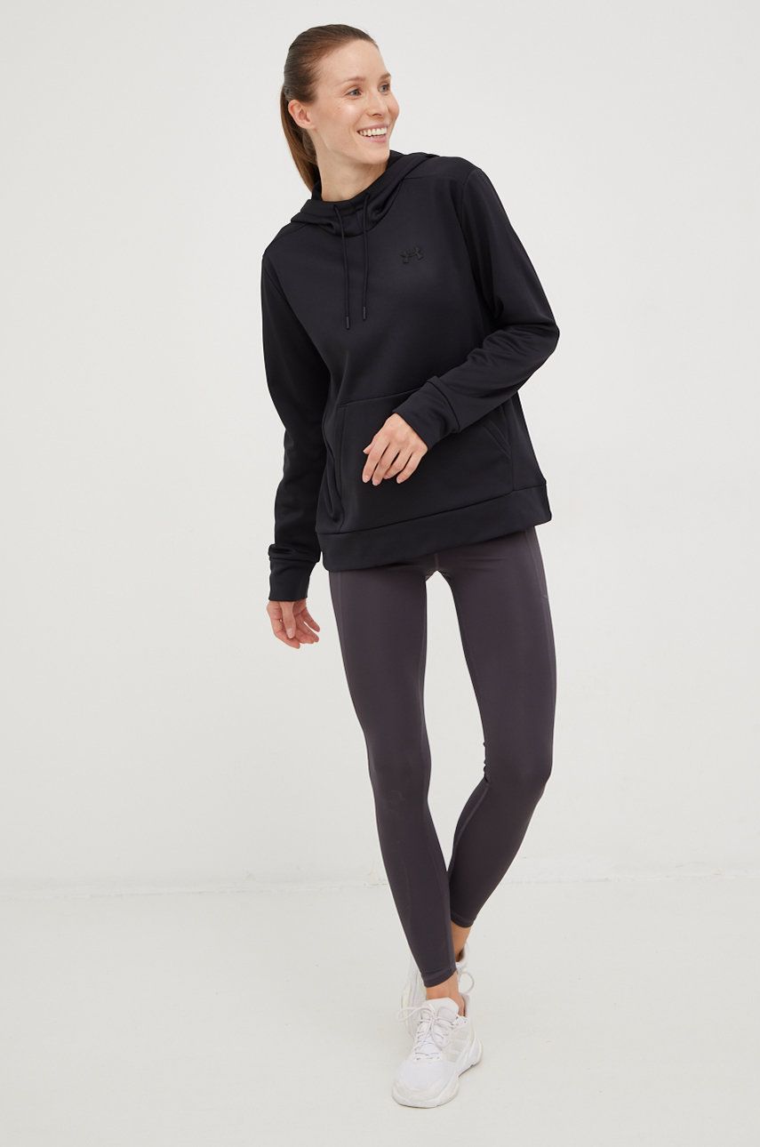 Спортивна кофта Under Armour Armour Fleece жіноча колір чорний з капюшоном однотонна
Спортивна кофта Under Armour Armour Fleece жіноча колір чорний з капюшоном однотонна