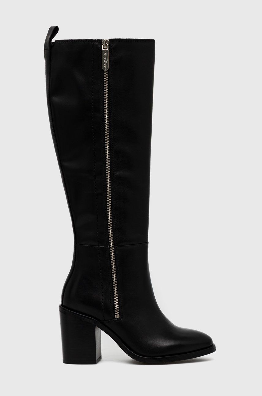 Кожаные сапоги Tommy Hilfiger Zip High Heel Longboot женские цвет чёрный каблук кирпичик
Кожаные сапоги Tommy Hilfiger Zip High Heel Longboot женские цвет чёрный каблук кирпичик