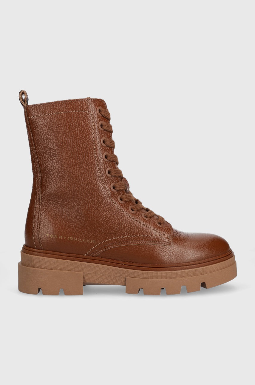 Кожени кубинки Tommy Hilfiger Monochromatic Lace Up Boot в кафяво с платформа, Кафяв
Кожени кубинки Tommy Hilfiger Monochromatic Lace Up Boot в кафяво с платформа, Кафяв