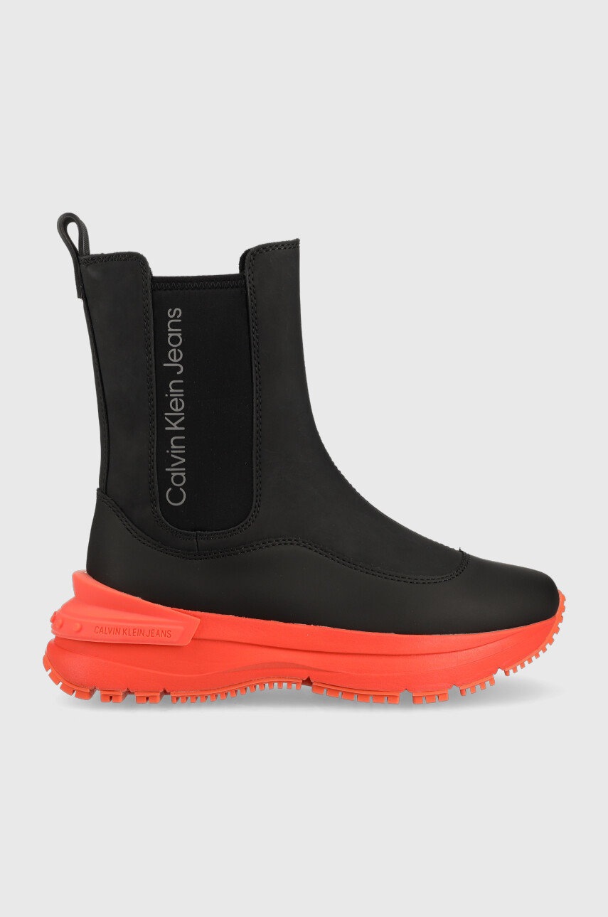 Кожени боти челси Calvin Klein Jeans Chunky Runner Chelsea Boot в черно с платформа, Черен
Кожени боти челси Calvin Klein Jeans Chunky Runner Chelsea Boot в черно с платформа, Черен