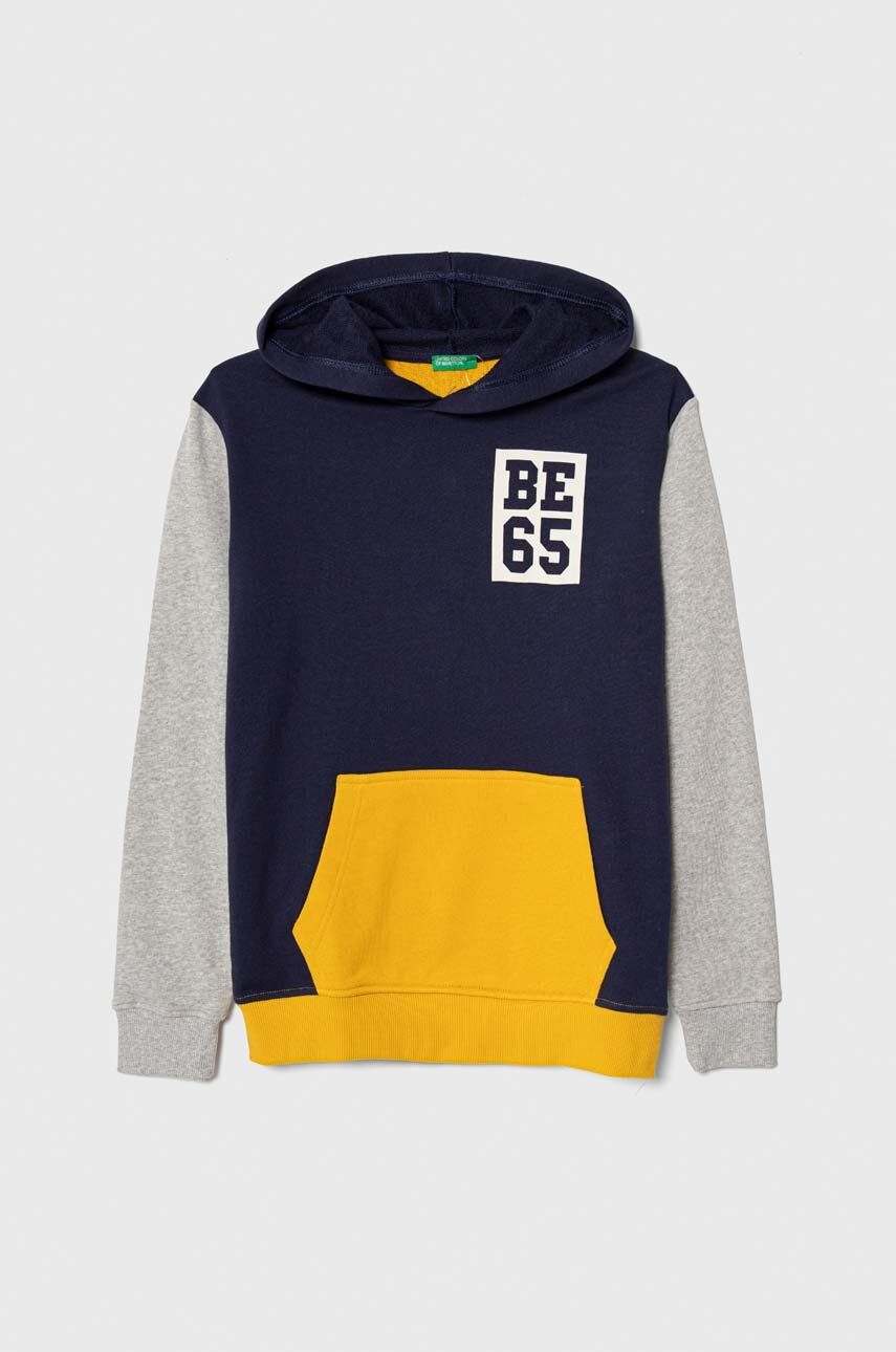 Дитяча бавовняна кофта United Colors of Benetton з капюшоном візерунок
Дитяча бавовняна кофта United Colors of Benetton з капюшоном візерунок