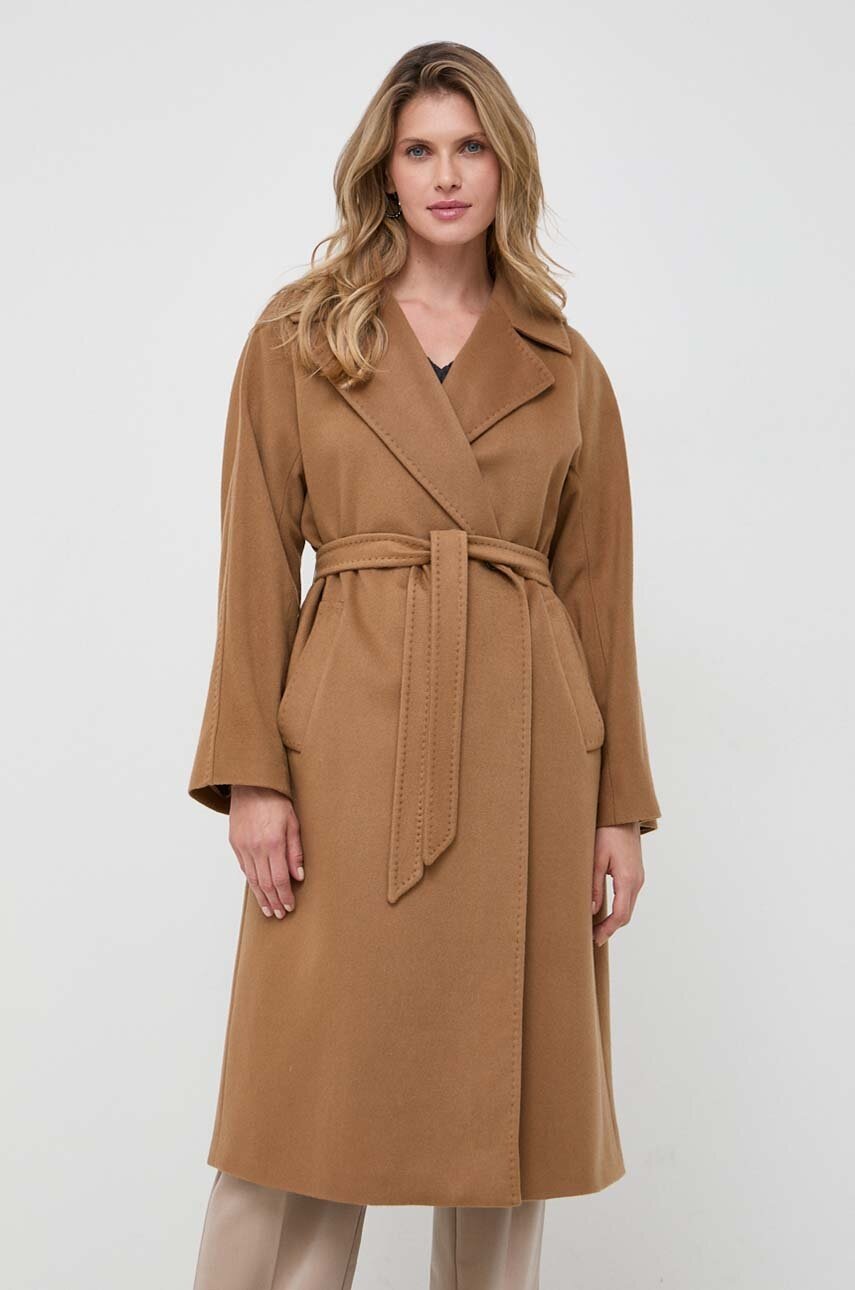 Кашмирено палто Weekend Max Mara в кафяво преходен модел с двуредно закопчаване, Кафяв
Кашмирено палто Weekend Max Mara в кафяво преходен модел с двуредно закопчаване, Кафяв