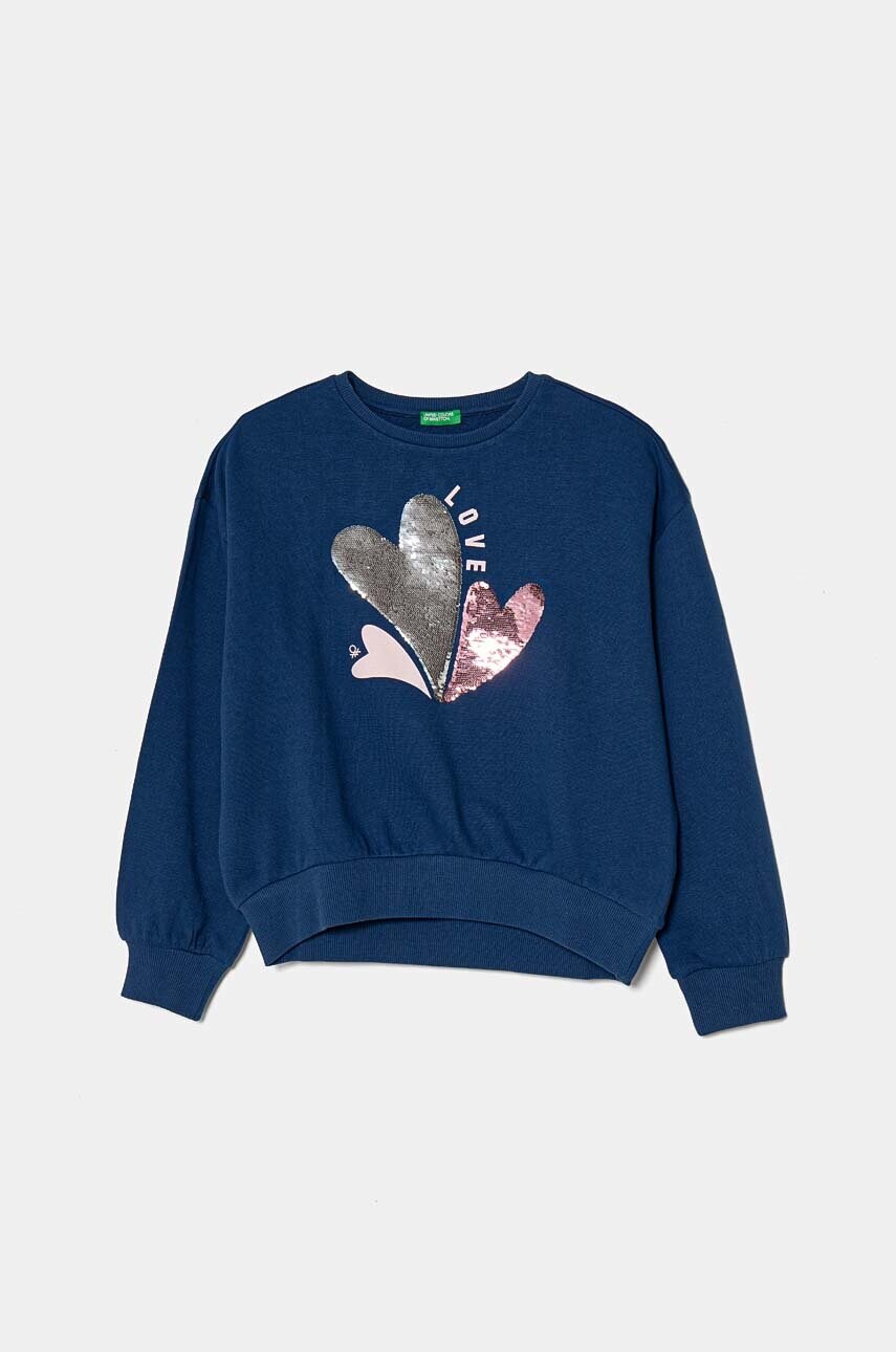 Детски памучен суичър United Colors of Benetton в тъмносиньо с апликация 3J68C10K0, Тъмносин
Детски памучен суичър United Colors of Benetton в тъмносиньо с апликация 3J68C10K0, Тъмносин