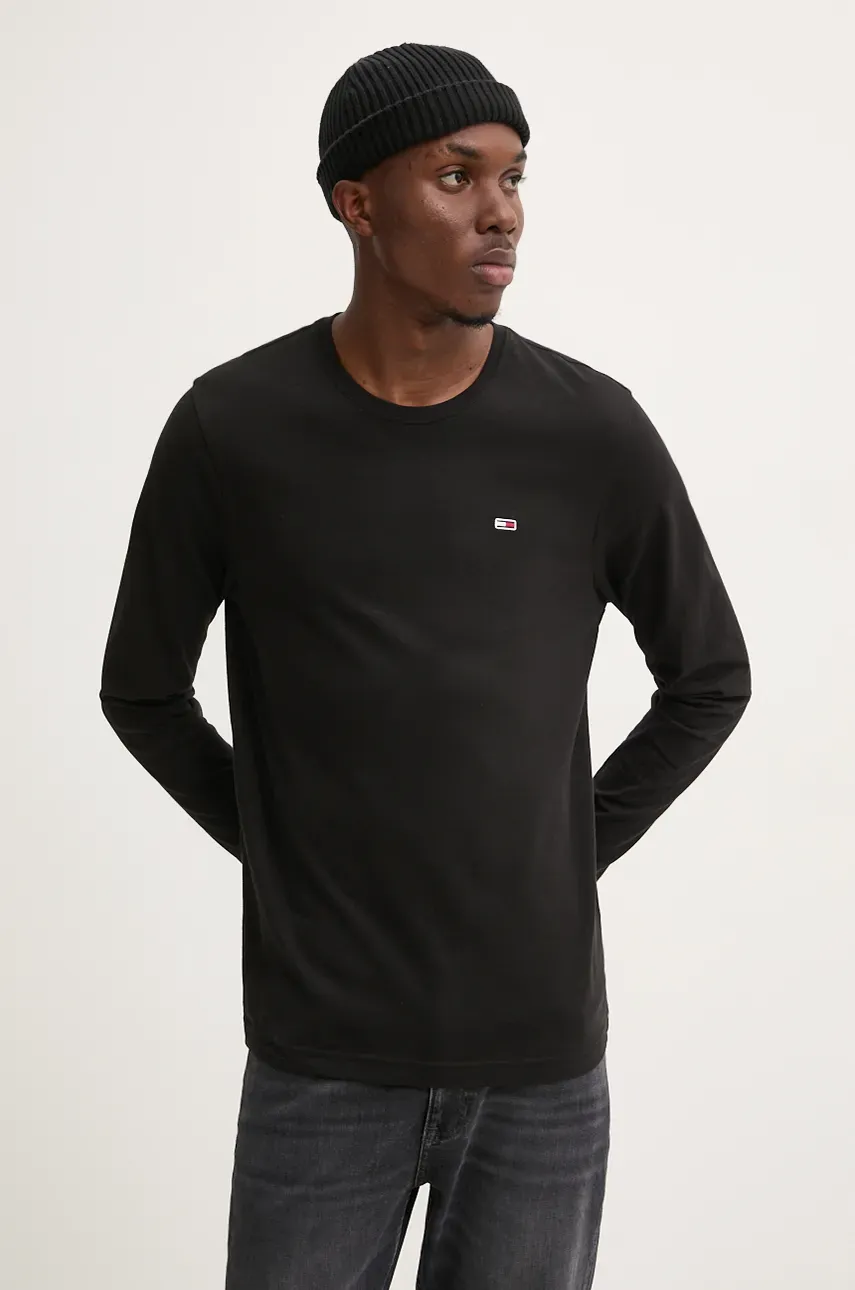 Памучна блуза с дълги ръкави Tommy Jeans (2 броя) в черно с изчистен дизайн DM0DM20731, Черен
Памучна блуза с дълги ръкави Tommy Jeans (2 броя) в черно с изчистен дизайн DM0DM20731, Черен