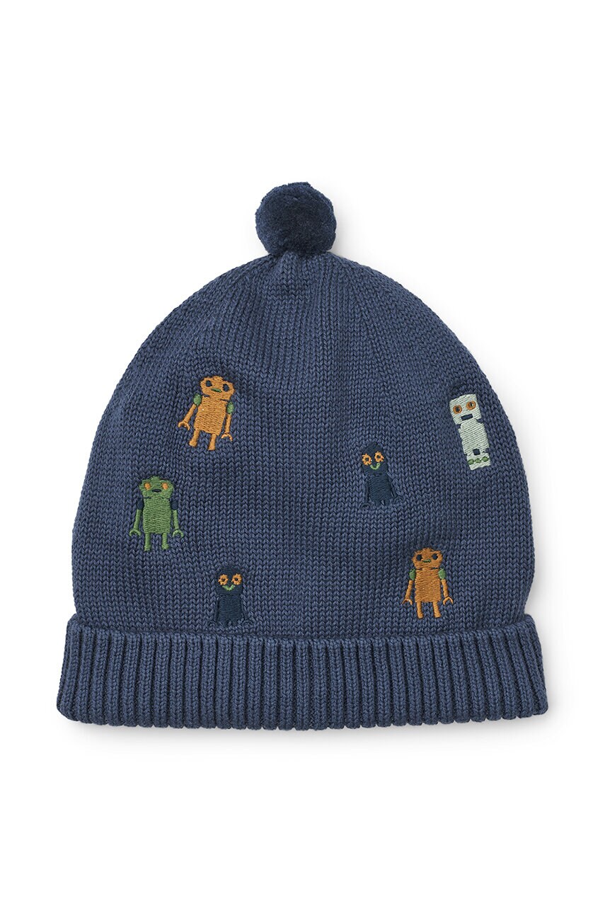 Детска памучна шапка Liewood Aster Beanie в синьо с фина плетка от памук LW19416, Син
Детска памучна шапка Liewood Aster Beanie в синьо с фина плетка от памук LW19416, Син