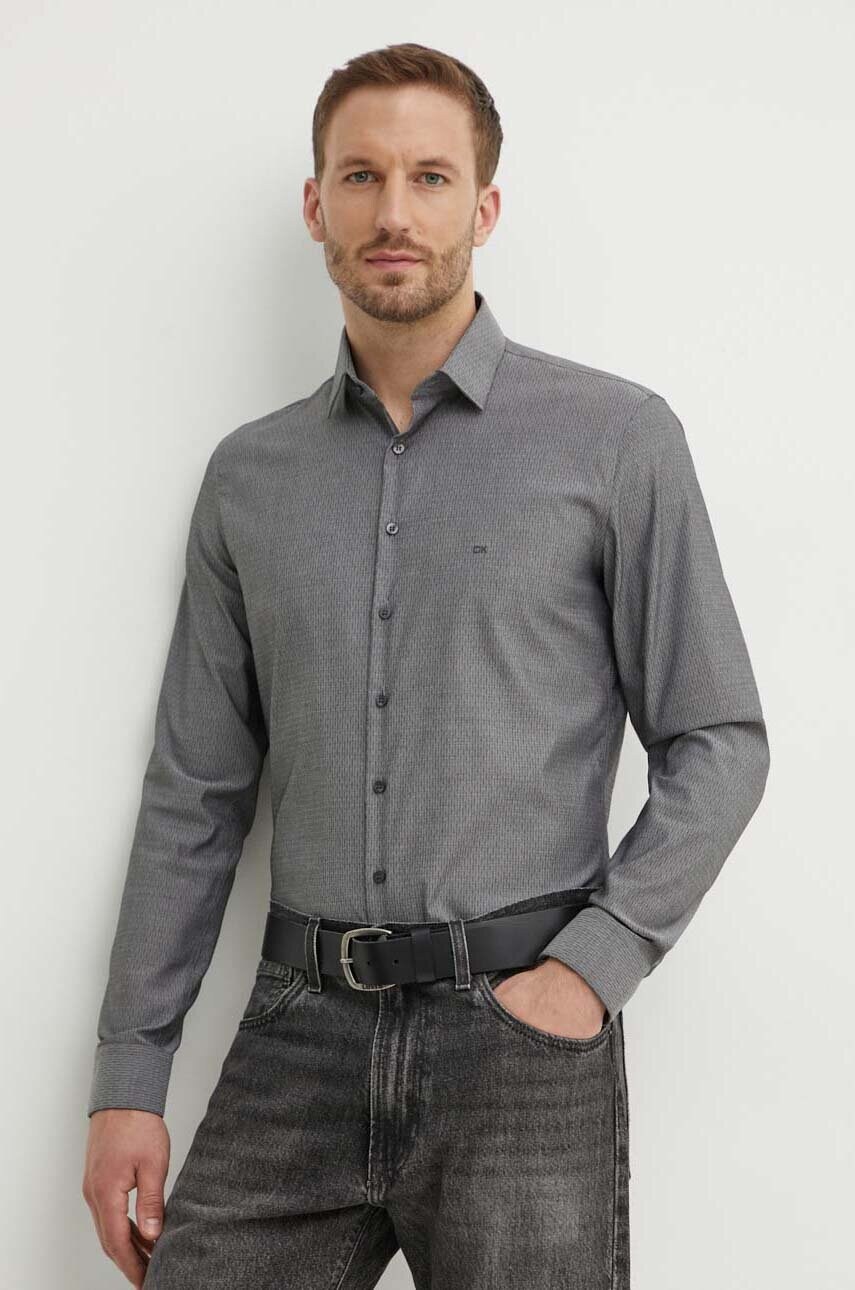 Риза Calvin Klein мъжка в сиво с кройка по тялото с класическа яка K10K113165, Сив
Риза Calvin Klein мъжка в сиво с кройка по тялото с класическа яка K10K113165, Сив