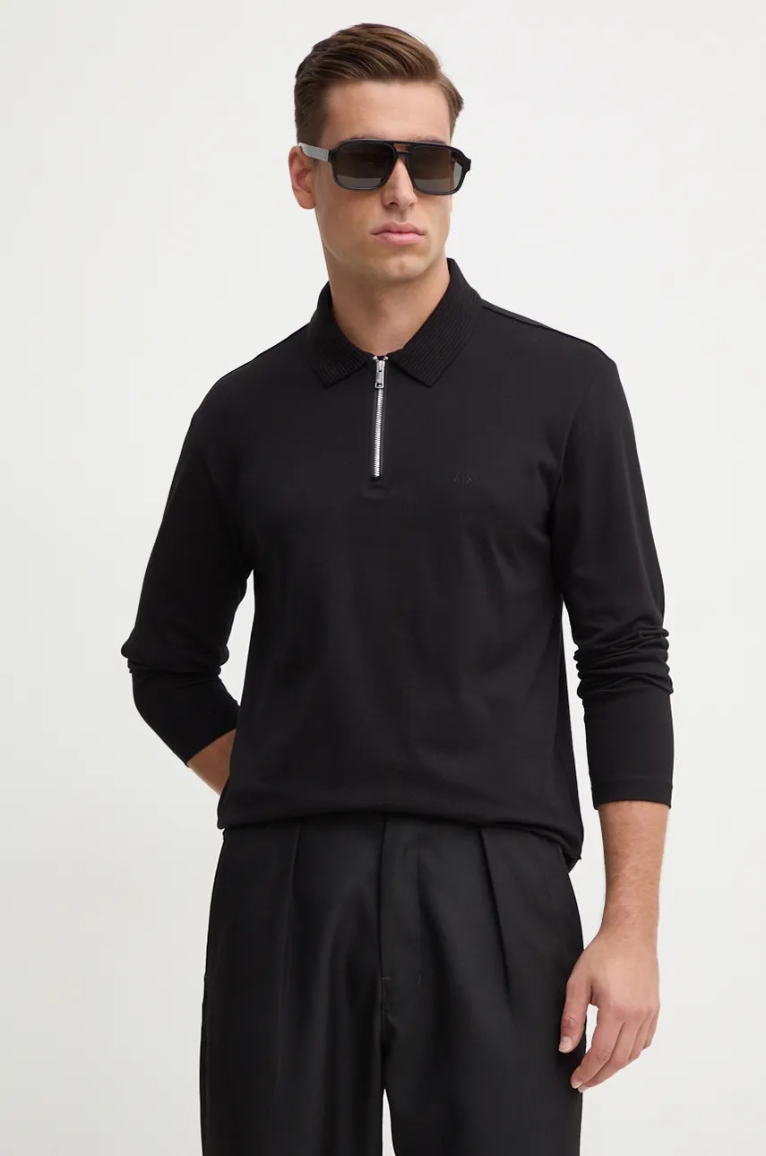 Памучна блуза с дълги ръкави Armani Exchange в черно с изчистен дизайн XM000059 AF10362, Черен
Памучна блуза с дълги ръкави Armani Exchange в черно с изчистен дизайн XM000059 AF10362, Черен