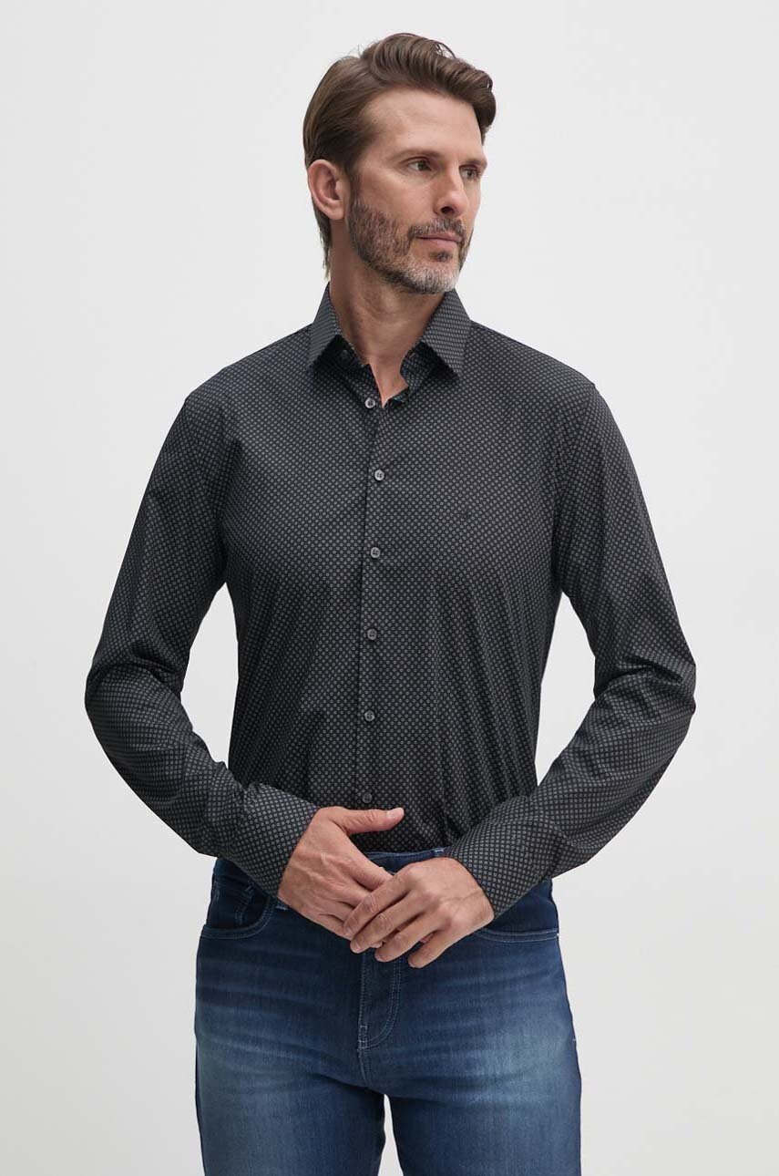 Риза Calvin Klein мъжка в черно с кройка по тялото с класическа яка K10K113536, Черен
Риза Calvin Klein мъжка в черно с кройка по тялото с класическа яка K10K113536, Черен