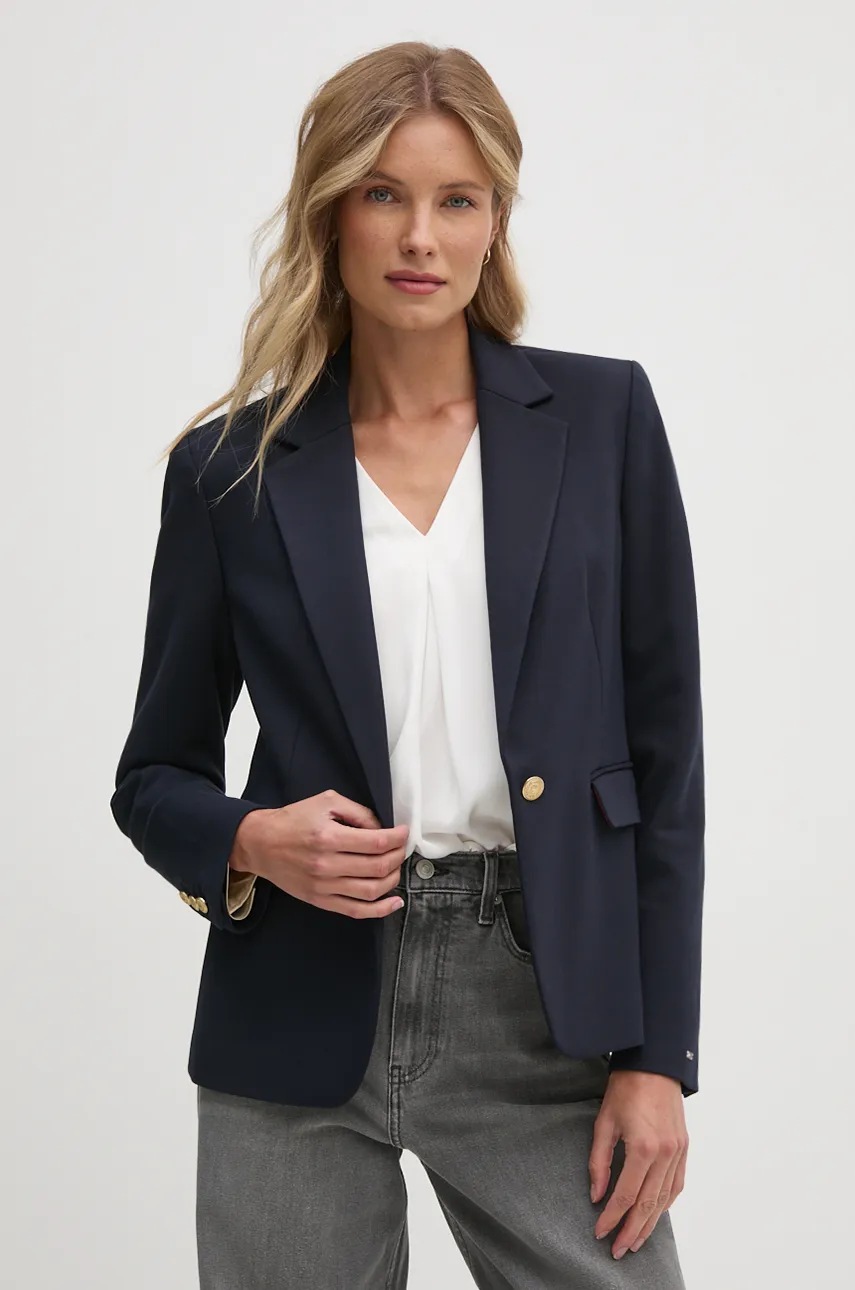 Сако Tommy Hilfiger в тъмносиньо с едно копче с изчистен дизайн WW0WW43473, Тъмносин
Сако Tommy Hilfiger в тъмносиньо с едно копче с изчистен дизайн WW0WW43473, Тъмносин