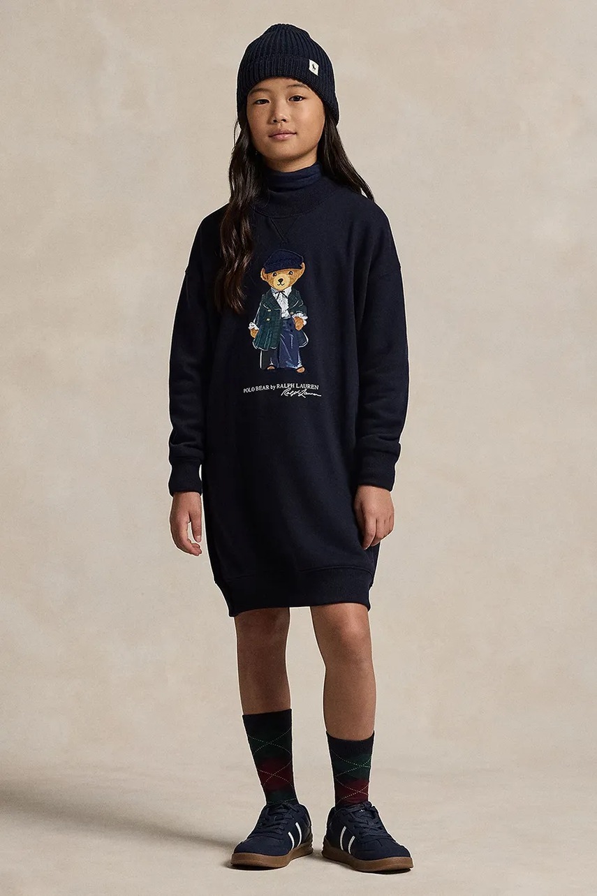 Детска рокля Polo Ralph Lauren в тъмносиньо къса със стандартна кройка 313952155001, Тъмносин
Детска рокля Polo Ralph Lauren в тъмносиньо къса със стандартна кройка 313952155001, Тъмносин