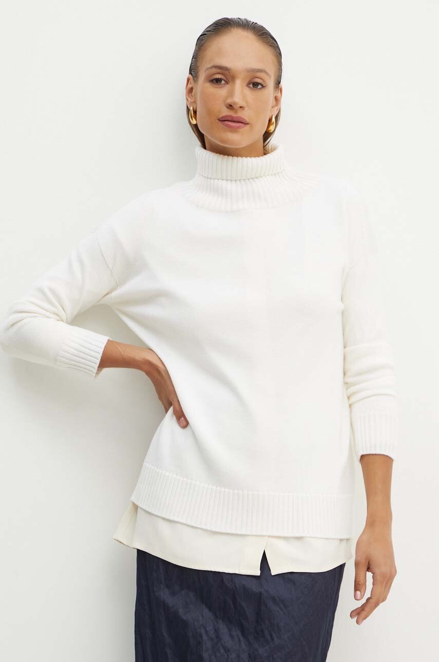 Вълнен пуловер Max Mara Leisure дамски в бежово от лека материя с поло 2426366148600, Бежов
Вълнен пуловер Max Mara Leisure дамски в бежово от лека материя с поло 2426366148600, Бежов