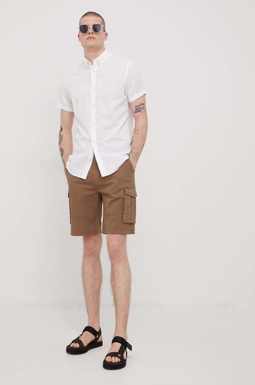 Рубашка с примесью льна Produkt by Jack & Jones мужская цвет белый regular воротник button-down
Рубашка с примесью льна Produkt by Jack & Jones мужская цвет белый regular воротник button-down