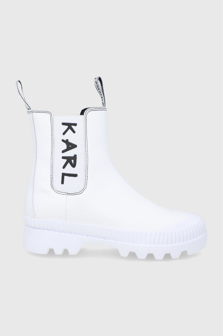 Шкіряні черевики Karl Lagerfeld Trekka Ii жіноче колір білий на платформі
Шкіряні черевики Karl Lagerfeld Trekka Ii жіноче колір білий на платформі