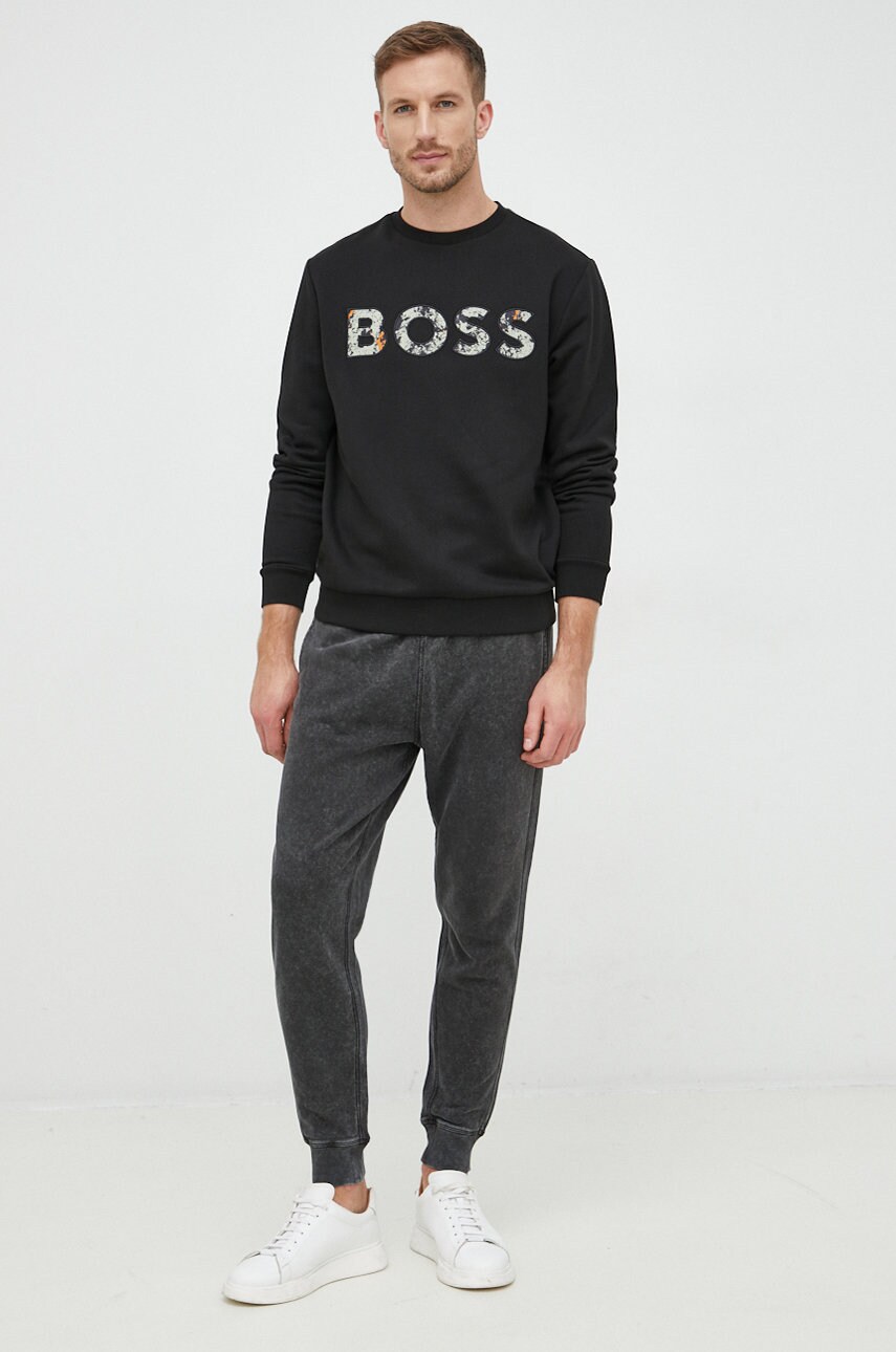 Бавовняні спортивні штани BOSS BOSS CASUAL чоловічі колір сірий однотонні
Бавовняні спортивні штани BOSS BOSS CASUAL чоловічі колір сірий однотонні