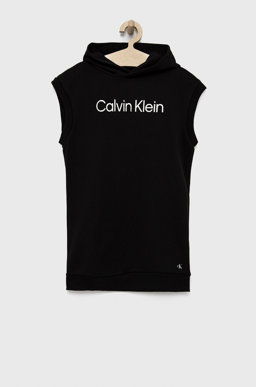 Детска памучна рокля Calvin Klein Jeans в черно къс модел със стандартна кройка, Черен
Детска памучна рокля Calvin Klein Jeans в черно къс модел със стандартна кройка, Черен