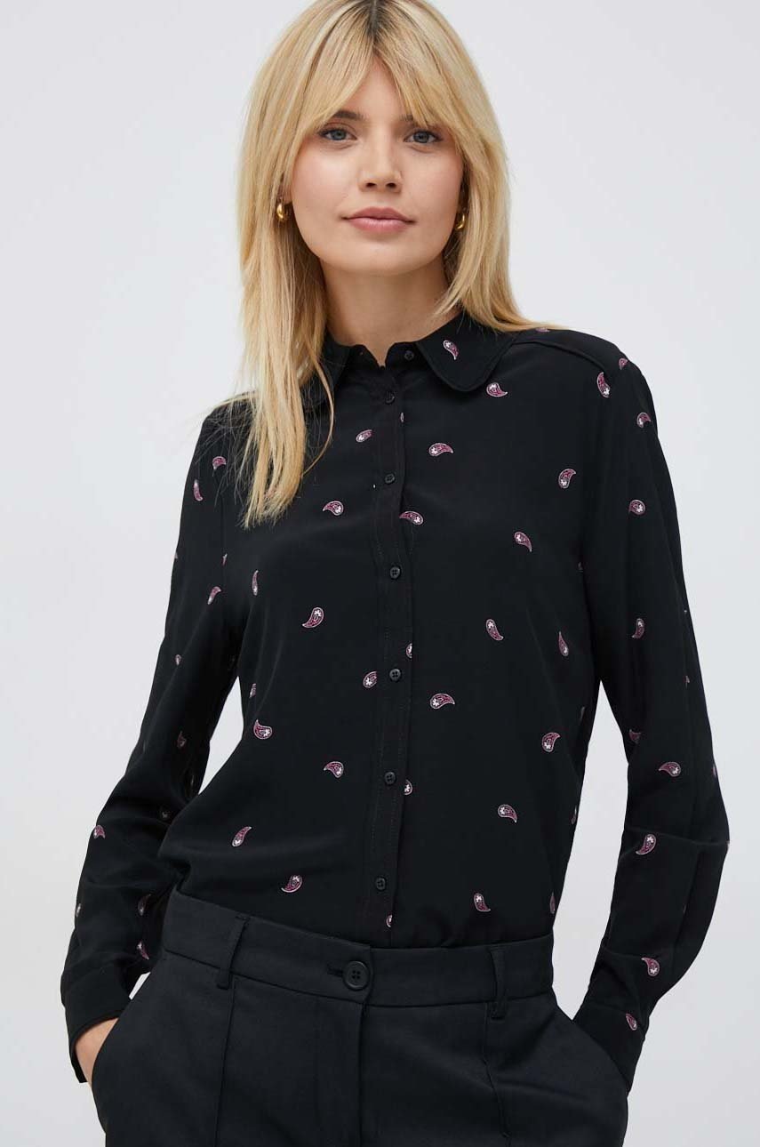 Риза Pepe Jeans Priscila дамска в черно със стандартна кройка с класическа яка, Черен
Риза Pepe Jeans Priscila дамска в черно със стандартна кройка с класическа яка, Черен