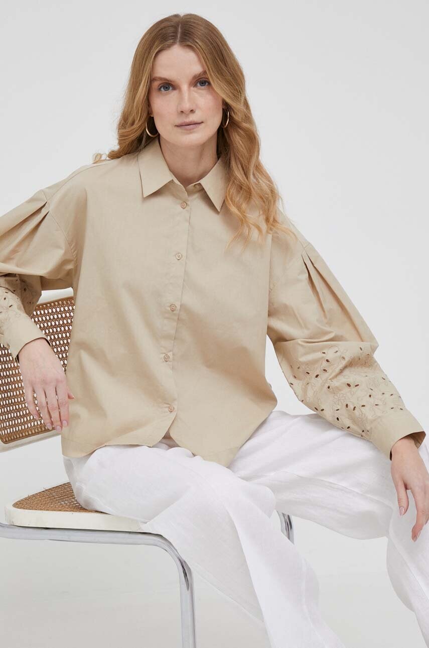 Рубашка United Colors of Benetton женская цвет бежевый relaxed классический воротник
Рубашка United Colors of Benetton женская цвет бежевый relaxed классический воротник