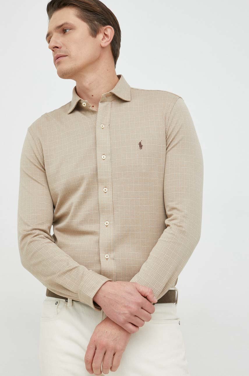 Хлопковая рубашка Polo Ralph Lauren мужская цвет бежевый regular классический воротник
Хлопковая рубашка Polo Ralph Lauren мужская цвет бежевый regular классический воротник