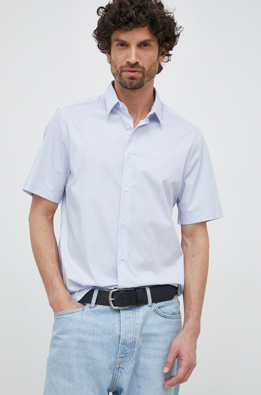 Риза Calvin Klein мъжка в синьо със стандартна кройка с класическа яка K10K109440, Син
Риза Calvin Klein мъжка в синьо със стандартна кройка с класическа яка K10K109440, Син