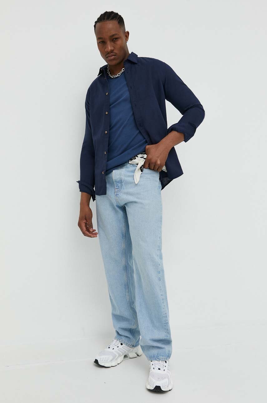 Сорочка з домішкою льону Jack & Jones JJESUMMER колір синій slim класичний комір 12220134
Сорочка з домішкою льону Jack & Jones JJESUMMER колір синій slim класичний комір 12220134