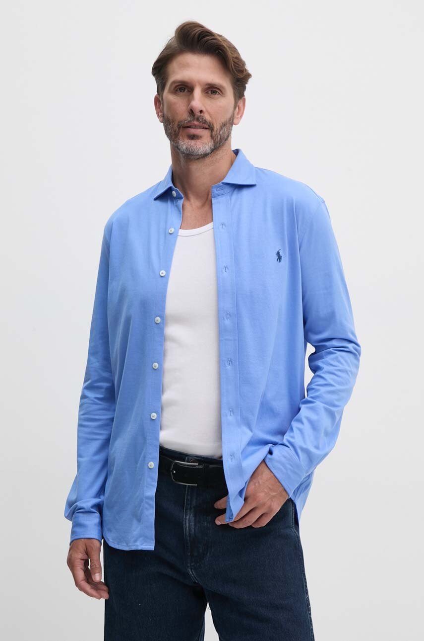 Памучна риза Polo Ralph Lauren мъжка в синьо със стандартна кройка с класическа яка, Син
Памучна риза Polo Ralph Lauren мъжка в синьо със стандартна кройка с класическа яка, Син