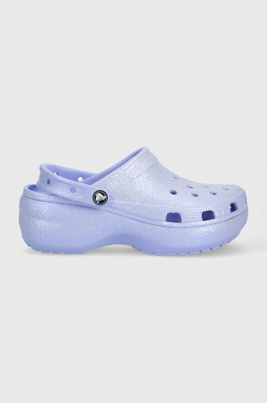 Шлепанцы Crocs Classic Platform Glitter Clog женские цвет фиолетовый на платформе 207241
Шлепанцы Crocs Classic Platform Glitter Clog женские цвет фиолетовый на платформе 207241