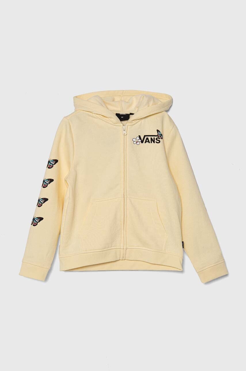 Детски памучен суичър Vans FLUTTER FLY ZIP HOODIE в жълто с качулка с принт, Жълт
Детски памучен суичър Vans FLUTTER FLY ZIP HOODIE в жълто с качулка с принт, Жълт