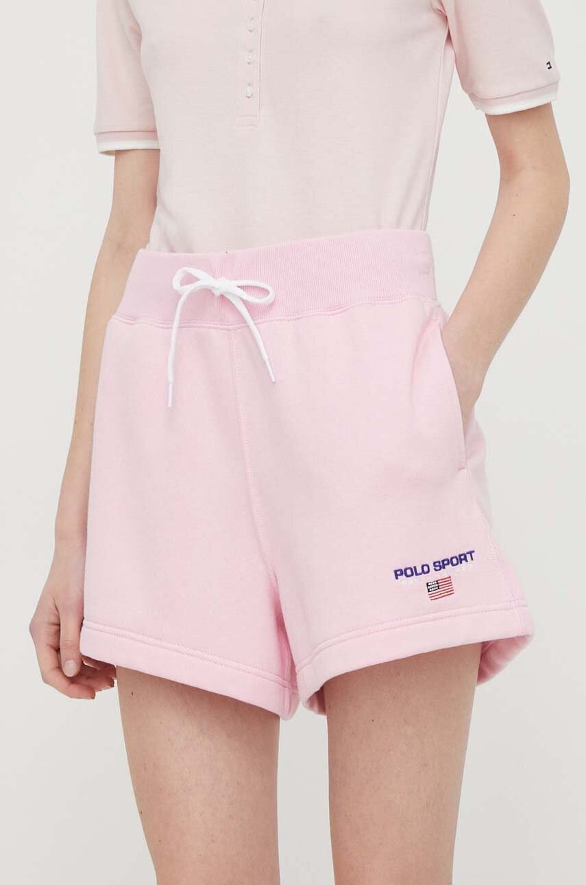 Къс панталон Polo Ralph Lauren в розово с меланжов десен висока талия 211939509, Розов
Къс панталон Polo Ralph Lauren в розово с меланжов десен висока талия 211939509, Розов