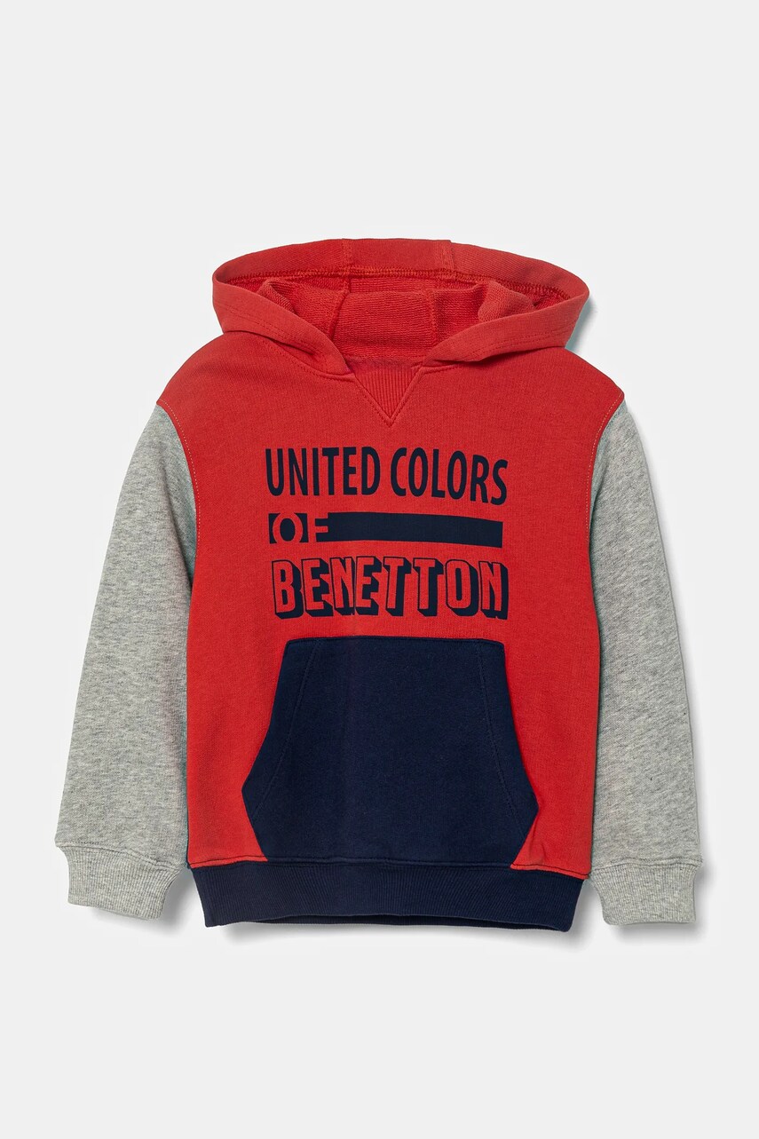 Детски памучен суичър United Colors of Benetton с качулка с принт 3J68G2011, Червен
Детски памучен суичър United Colors of Benetton с качулка с принт 3J68G2011, Червен