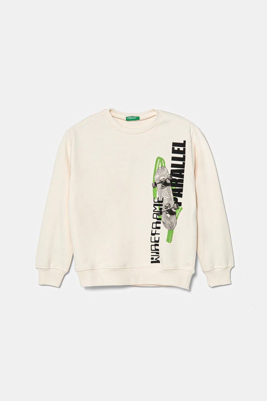 Детски памучен суичър United Colors of Benetton в бежово с принт 3UNIC10O3, Бежов
Детски памучен суичър United Colors of Benetton в бежово с принт 3UNIC10O3, Бежов