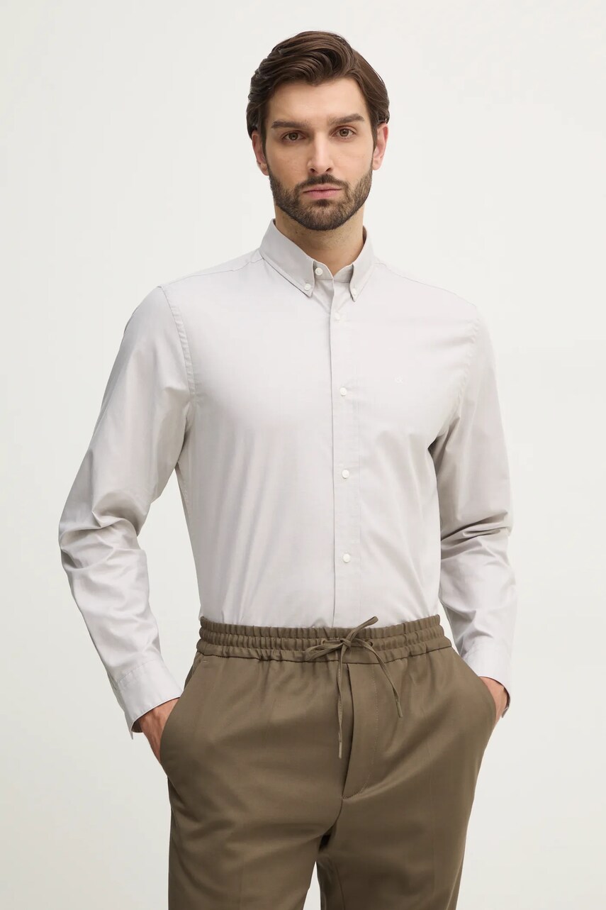 Риза Calvin Klein мъжка в бежово със стандартна кройка с класическа яка K10K113614, Бежов
Риза Calvin Klein мъжка в бежово със стандартна кройка с класическа яка K10K113614, Бежов