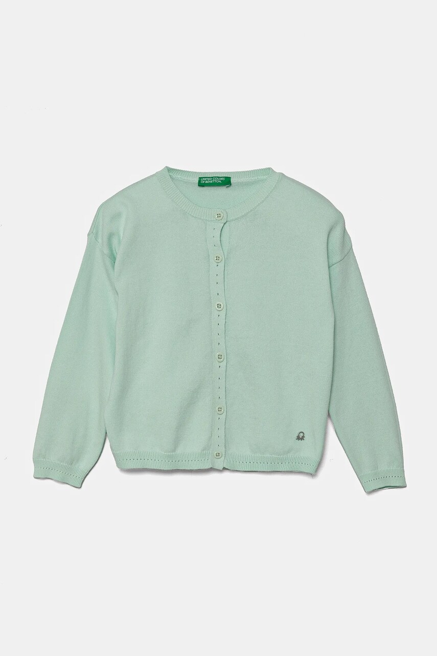 Бебешка памучна жилетка United Colors of Benetton в зелено от лека материя 1098G500P, Зелен
Бебешка памучна жилетка United Colors of Benetton в зелено от лека материя 1098G500P, Зелен