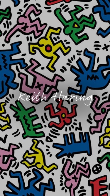 K.Haring カラフルラガーシャツ