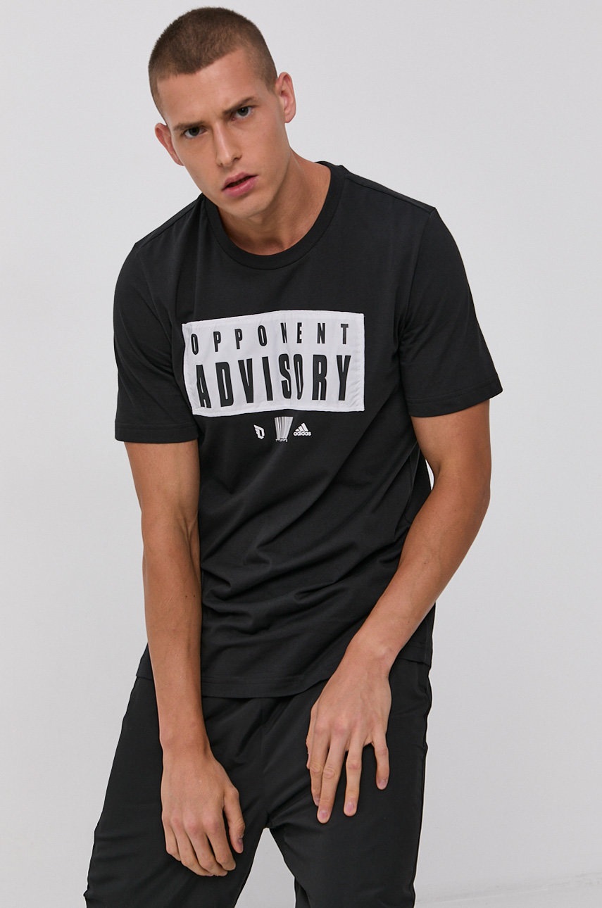adidas Performance T-shirt GR9926, męski kolor czarny z nadrukiem |  Answear.com