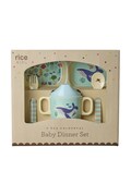 Rice zestaw obiadowy dla dziecka z melaminy 22,5 x 11 x 25 cm multicolor BABOX-4ZOCEB