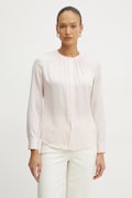 Svilena srajca BOSS ženska, roza barva, 50538481
