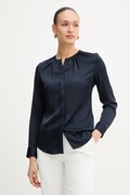 BOSS koszula jedwabna kolor granatowy regular 50538481