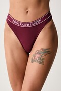 Polo Ralph Lauren stringi damskie z bawełną bordowe 4P0483