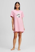 Бавовняна нічна сорочка Karl Lagerfeld IKON колір рожевий з бавовни A3W45007