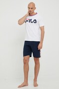 Піжама Fila чоловіча колір білий з принтом