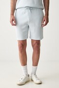 BOSS šortky lounge pánske s bavlnou Waffle Shorts tyrkysové regular waist 50535884