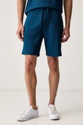 BOSS szorty lounge męskie z bawełną Waffle Shorts fioletowe regular waist 50535884