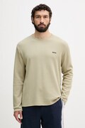 BOSS pánsky s bavlnou Waffle LS-Shirt zelený 50535870