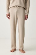 BOSS teplákové nohavice pánske s bavlnou Waffle Pants béžové regular waist 50535877