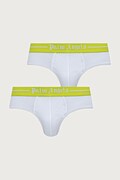 Palm Angels slip gaće za muškarce od pamuka s elastanom 2-pack bijele PLA1UMWSP02BI