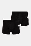Palm Angels bokserki dopasowane męskie bawełniane z elastanem 2-pack czarne PLA1UMBTR09BI